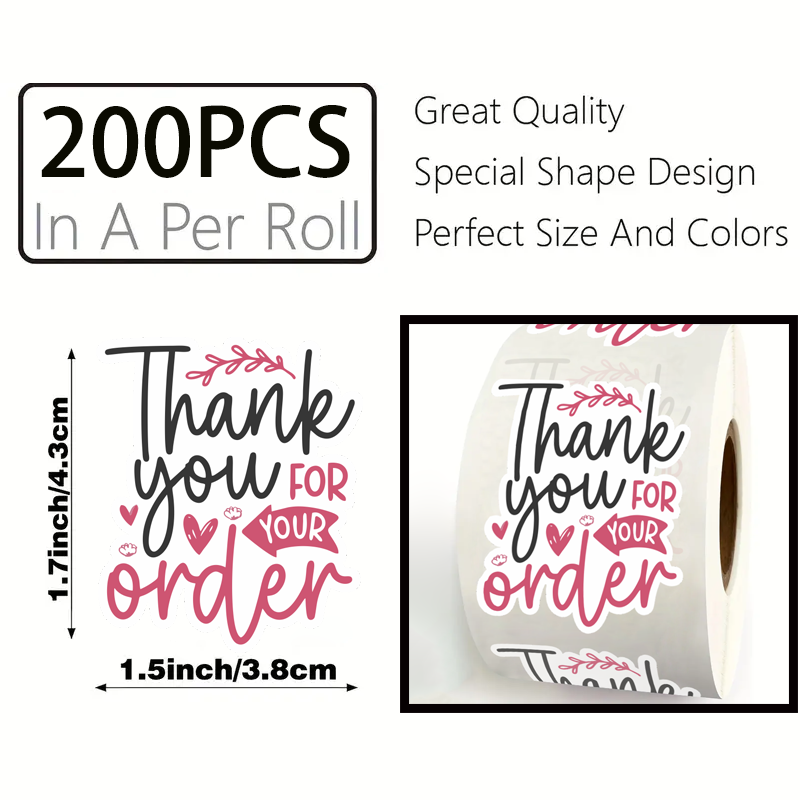 200 buah/gulung, Stiker Ucapan - Sticker Label Roll ulasan dan harga
